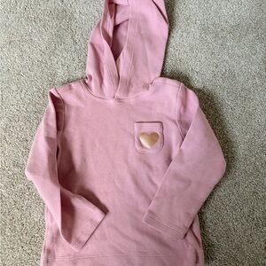 Pekkle Girls' Hooded Long-Sleeve Top with Heart Pocket